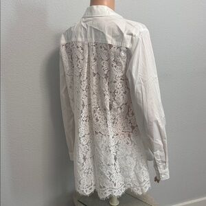 Venus Lace High-Low Victorian Button Down Shirt
